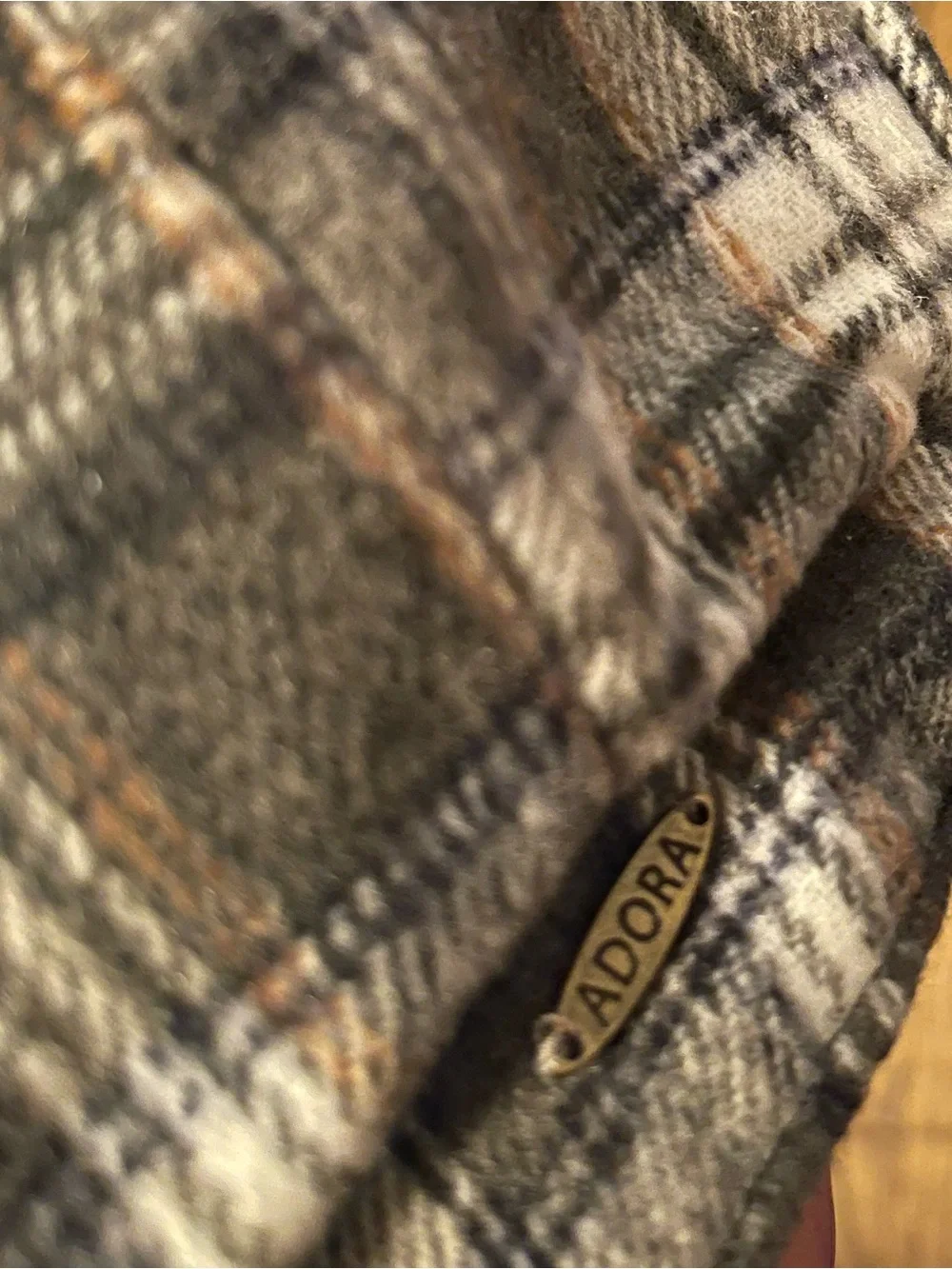 ADORA Plaid Newsboy Cap